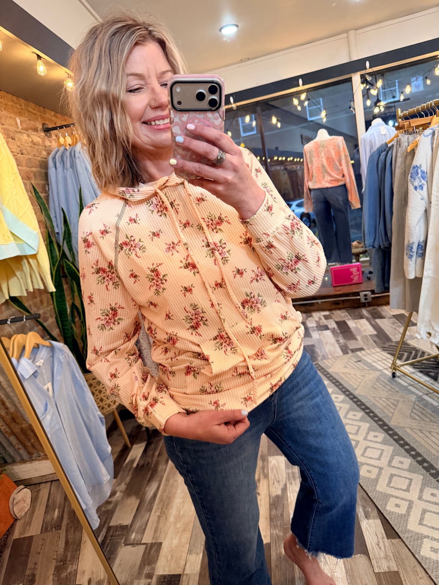 Sunshine Vibes Floral Hoodie