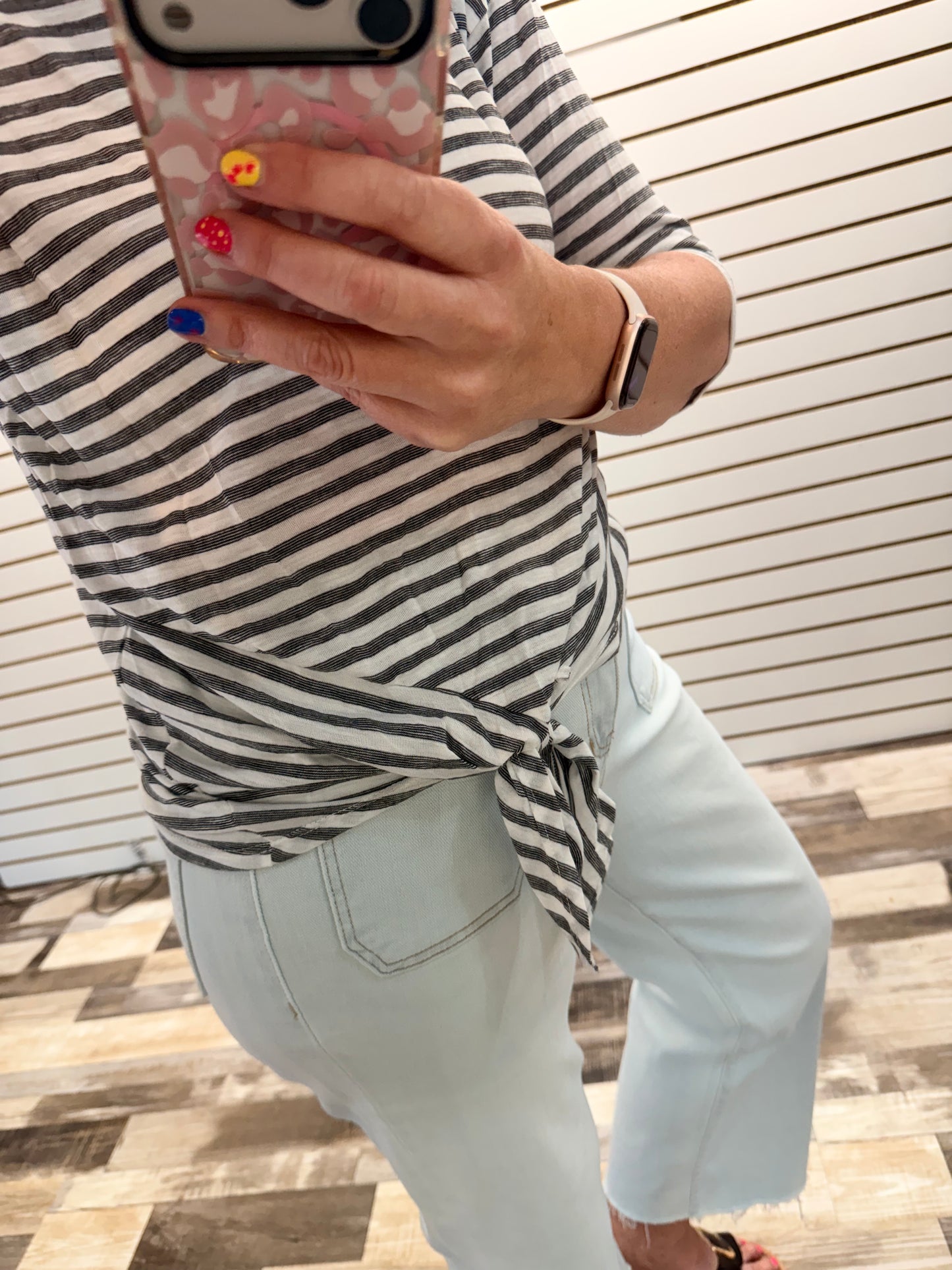 Back to Basics Striped Knot Tee