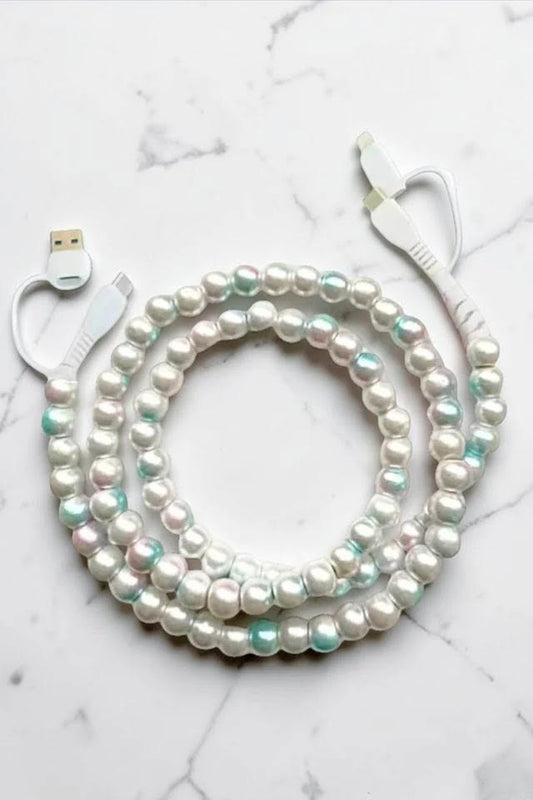 Tie Dye Beaded Cord Charger