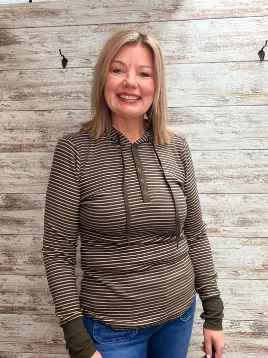 The Alexa Ribbed Hoodie Top