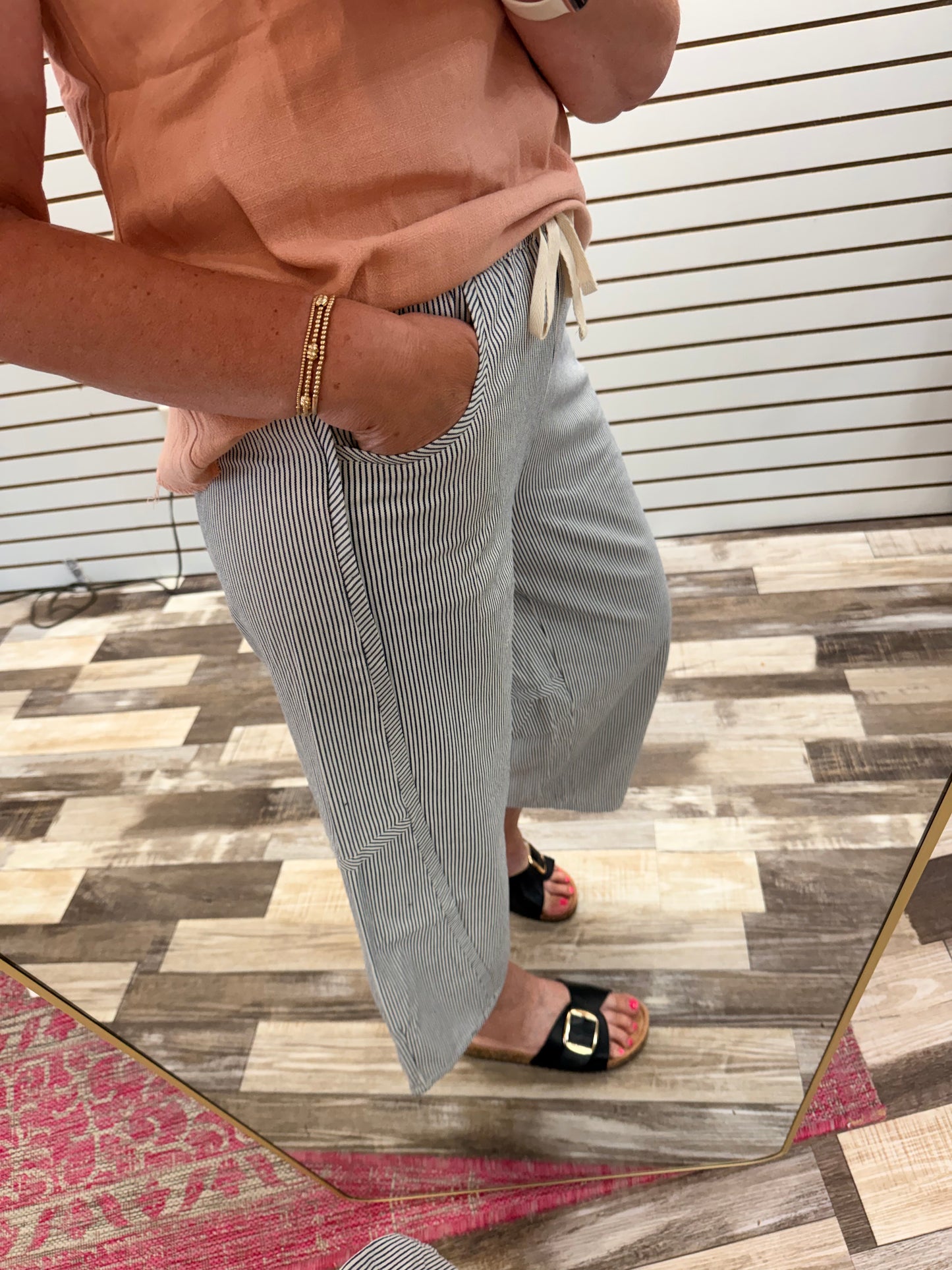 The Elle Striped Relaxed Fit Pants