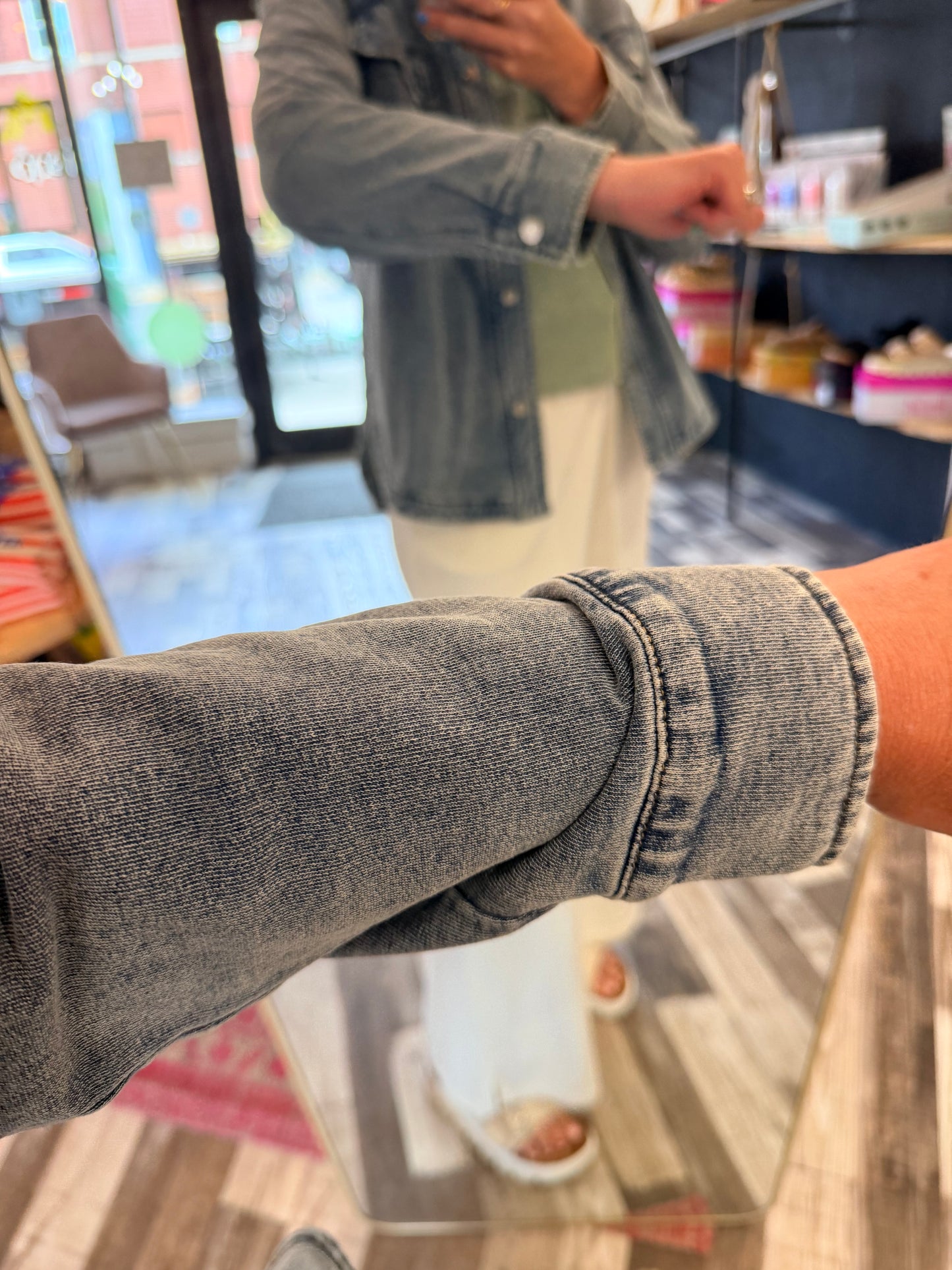 The Kori Mineral Wash Denim Shacket