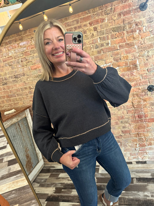 The Marina Contrast Seam Pullover