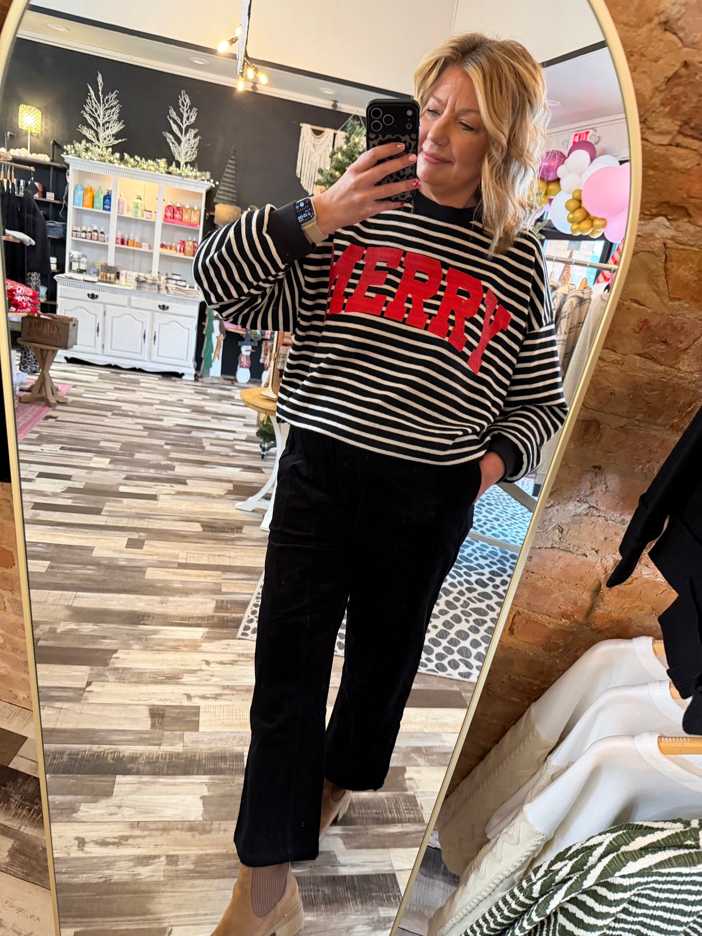 Relaxed Pull On Corduroy Pants