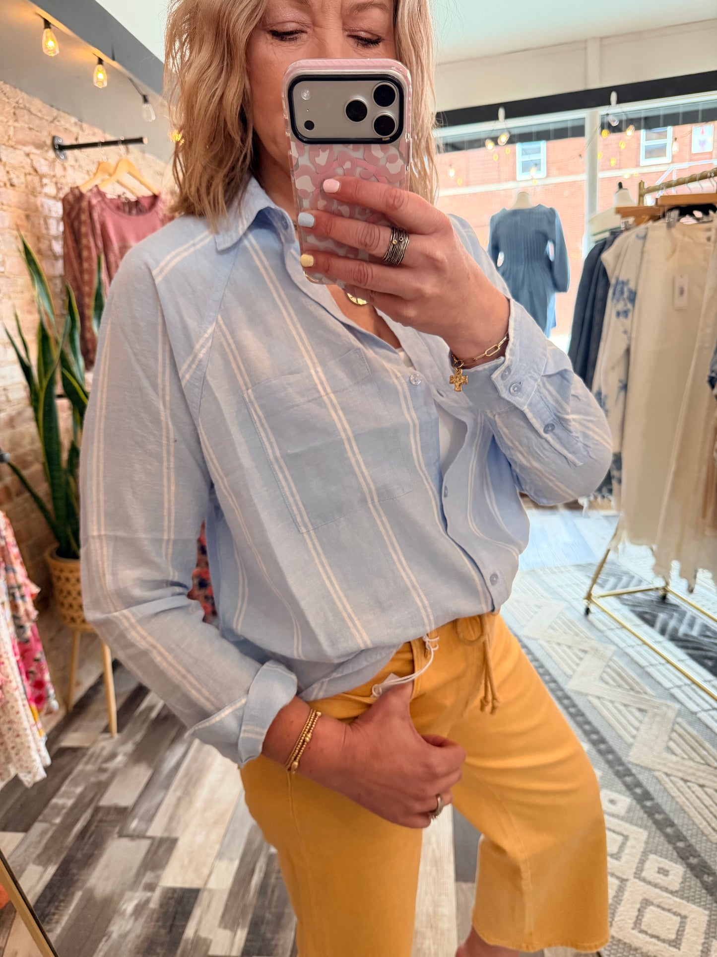 Z Supply Perfect Linen Striped Top