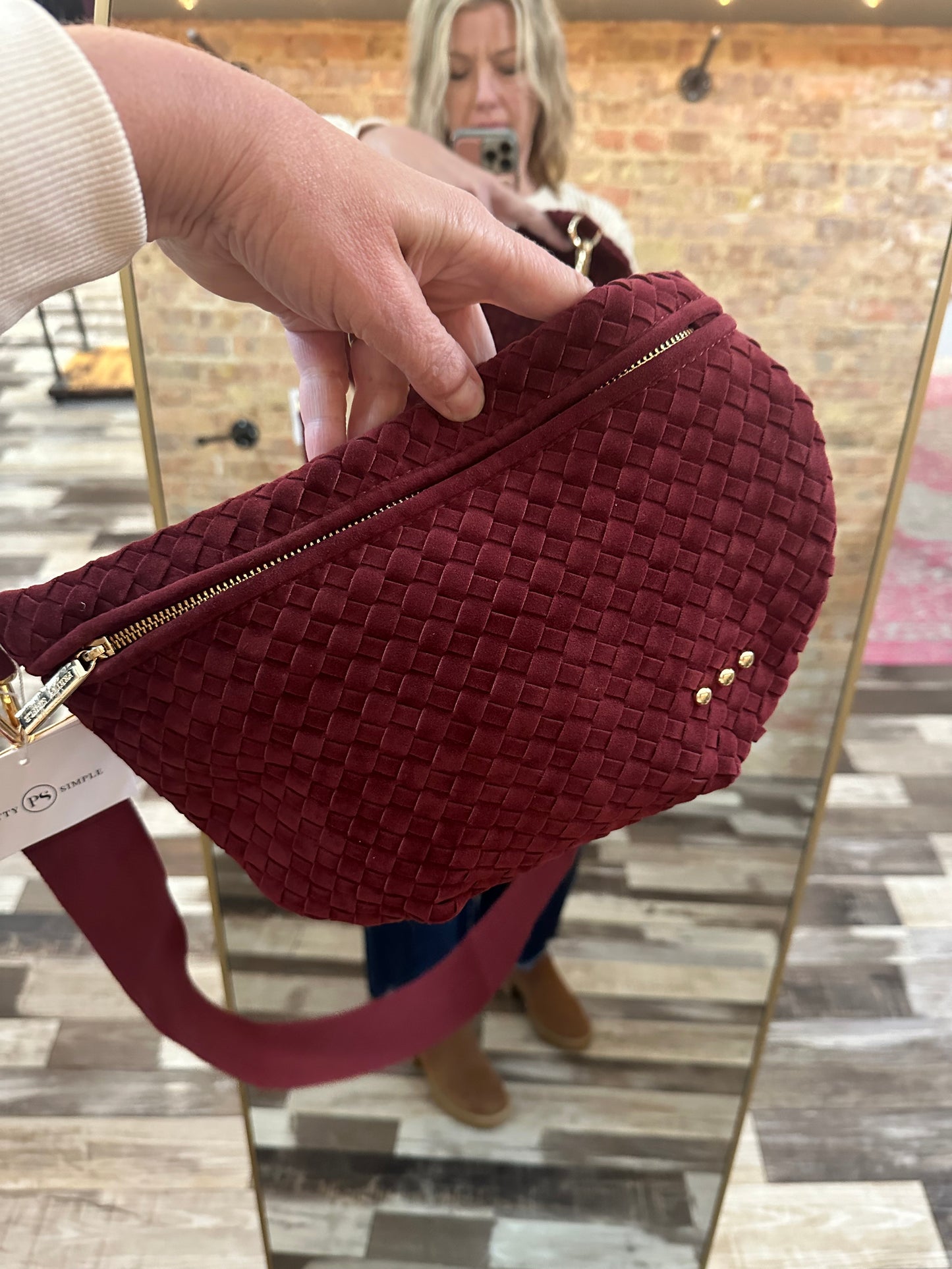 Suede Westlyn Woven Bum Bag