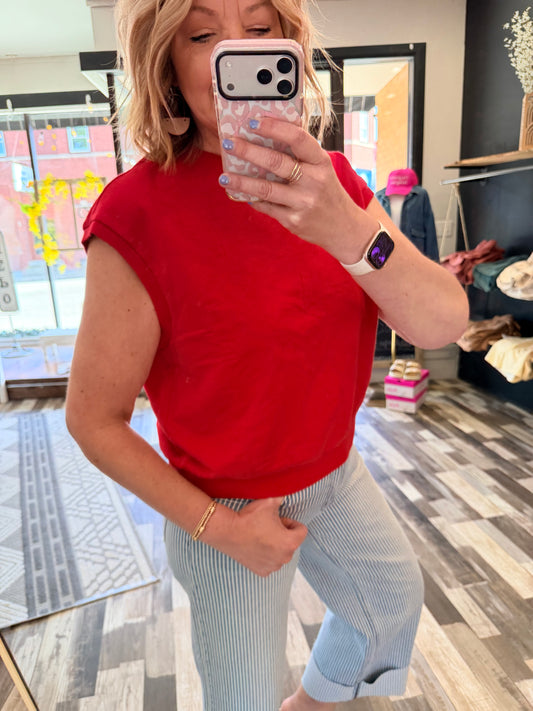 French Terry Sleeveless Top