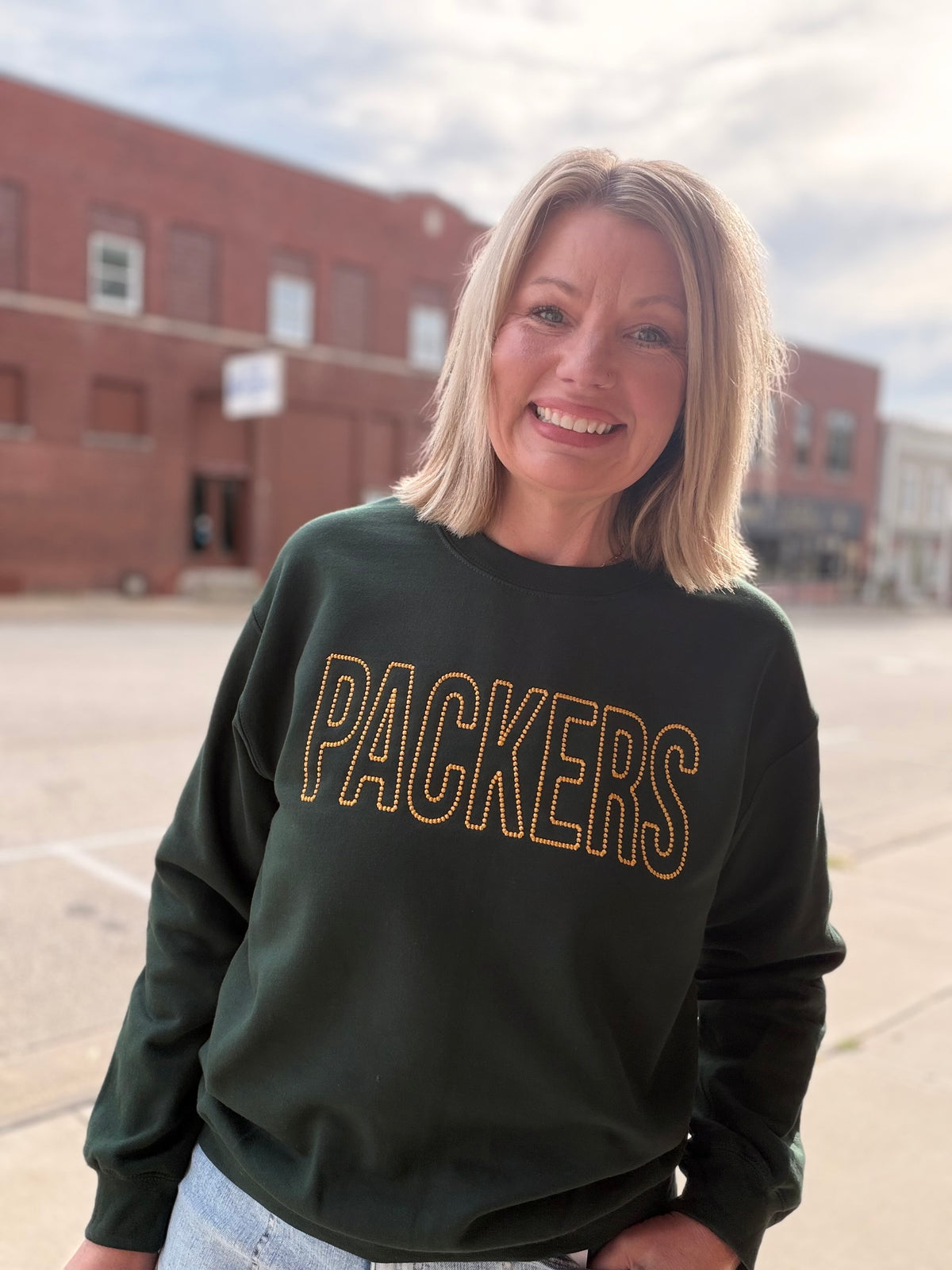 Packers Custom Gold Dot Pullover