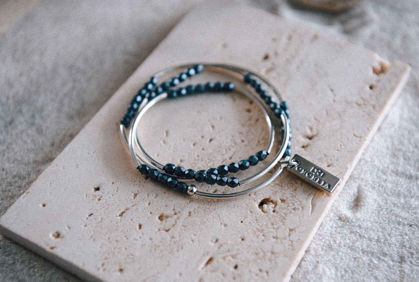 Gold or Silver Beaded Triple Wrap Bracelet