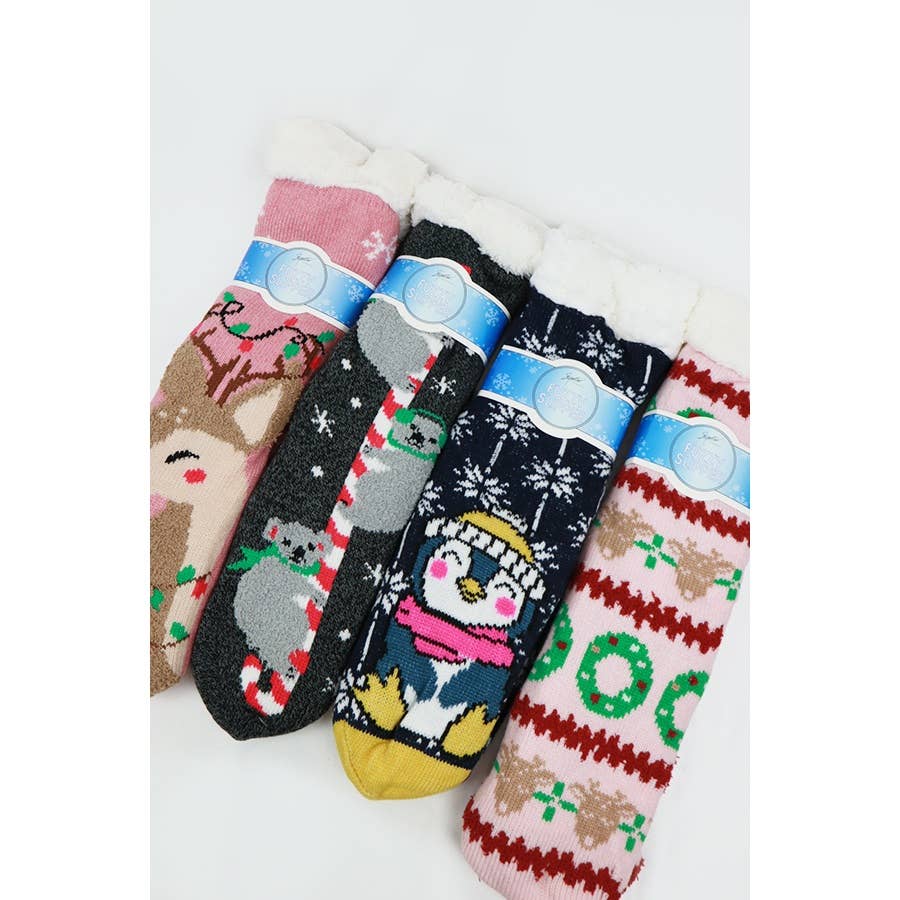 Christmas Winter Fur Fuzzy Socks