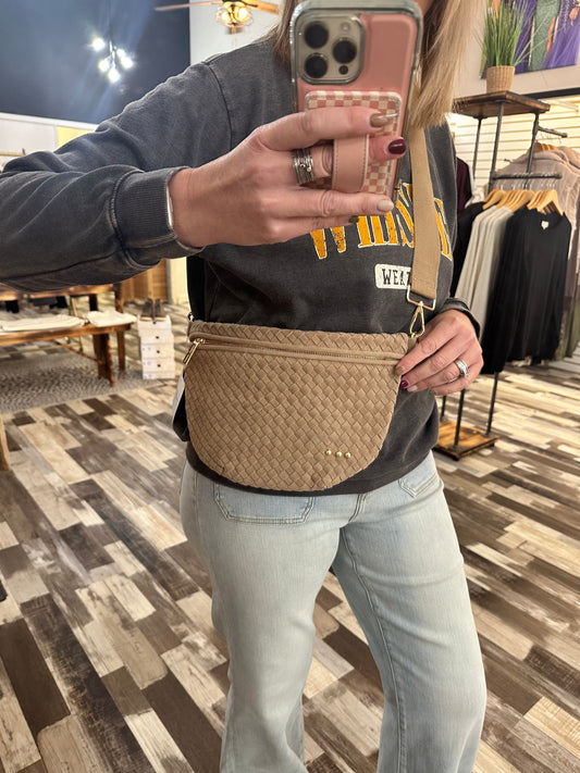 Suede Westlyn Woven Bum Bag