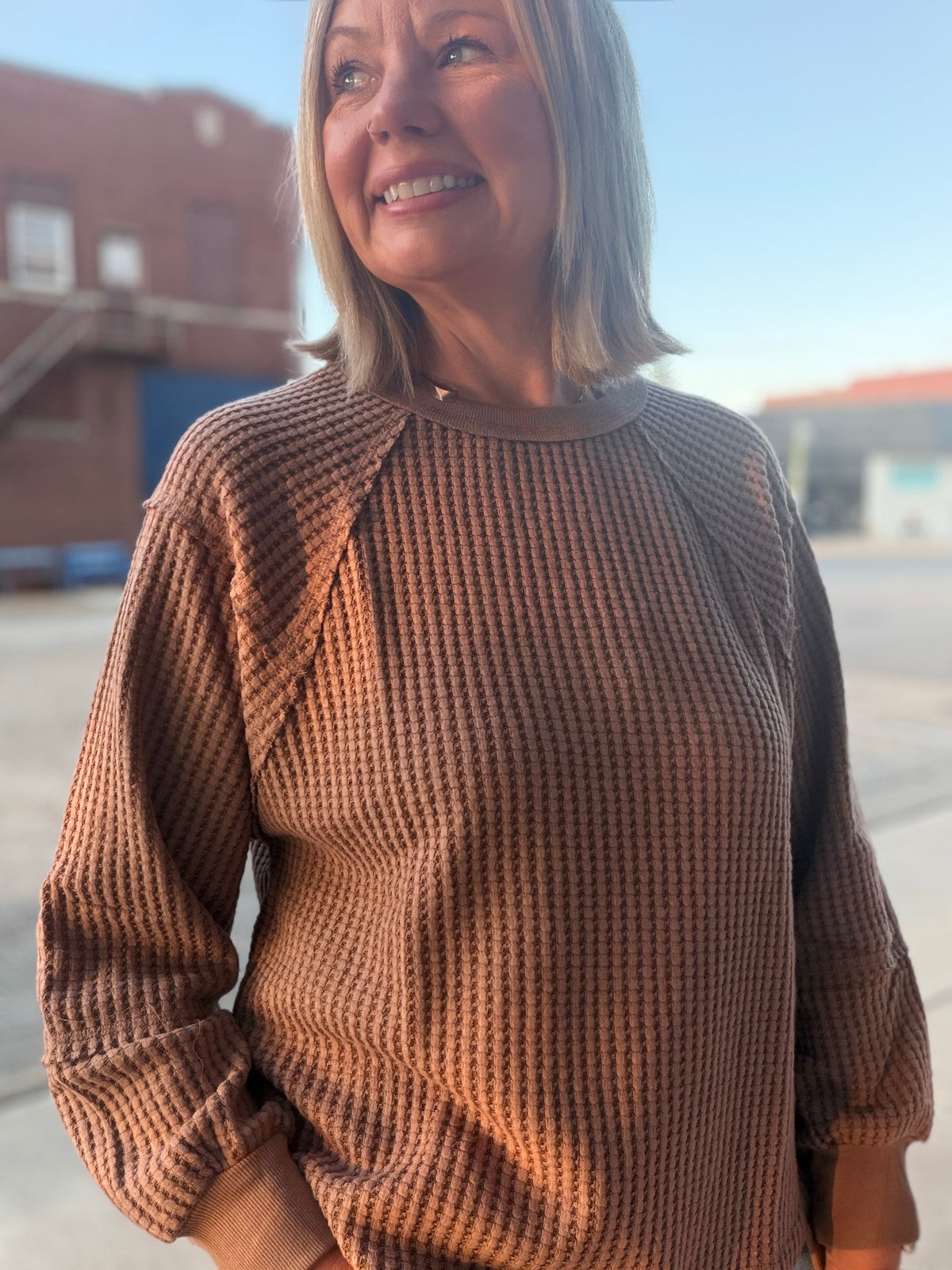 The Maisie Waffle Pullover