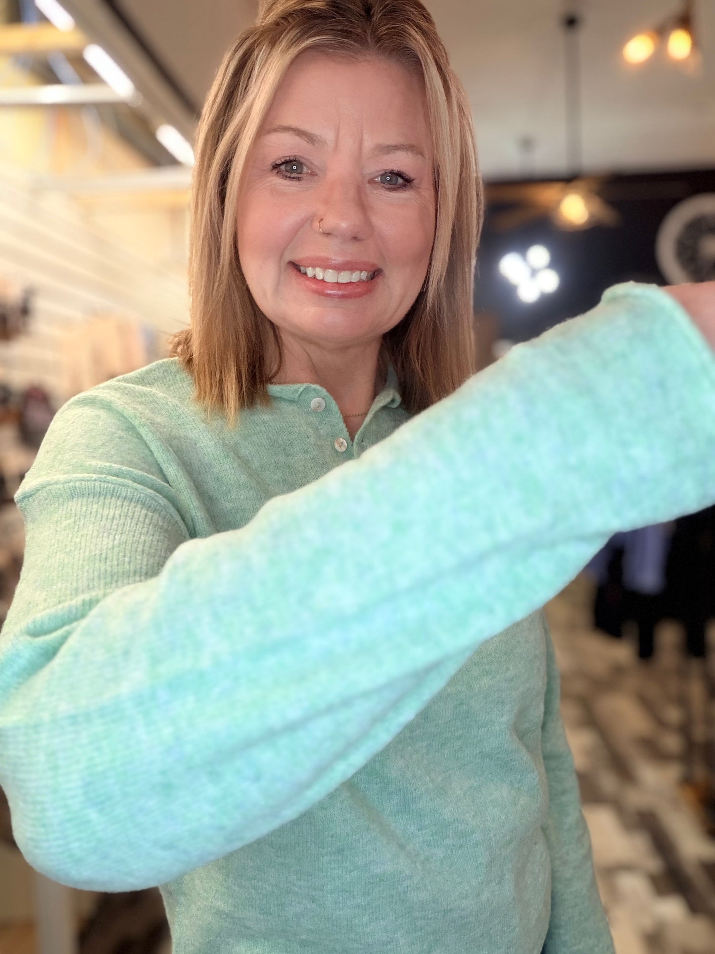 Henley Sweater Pullover