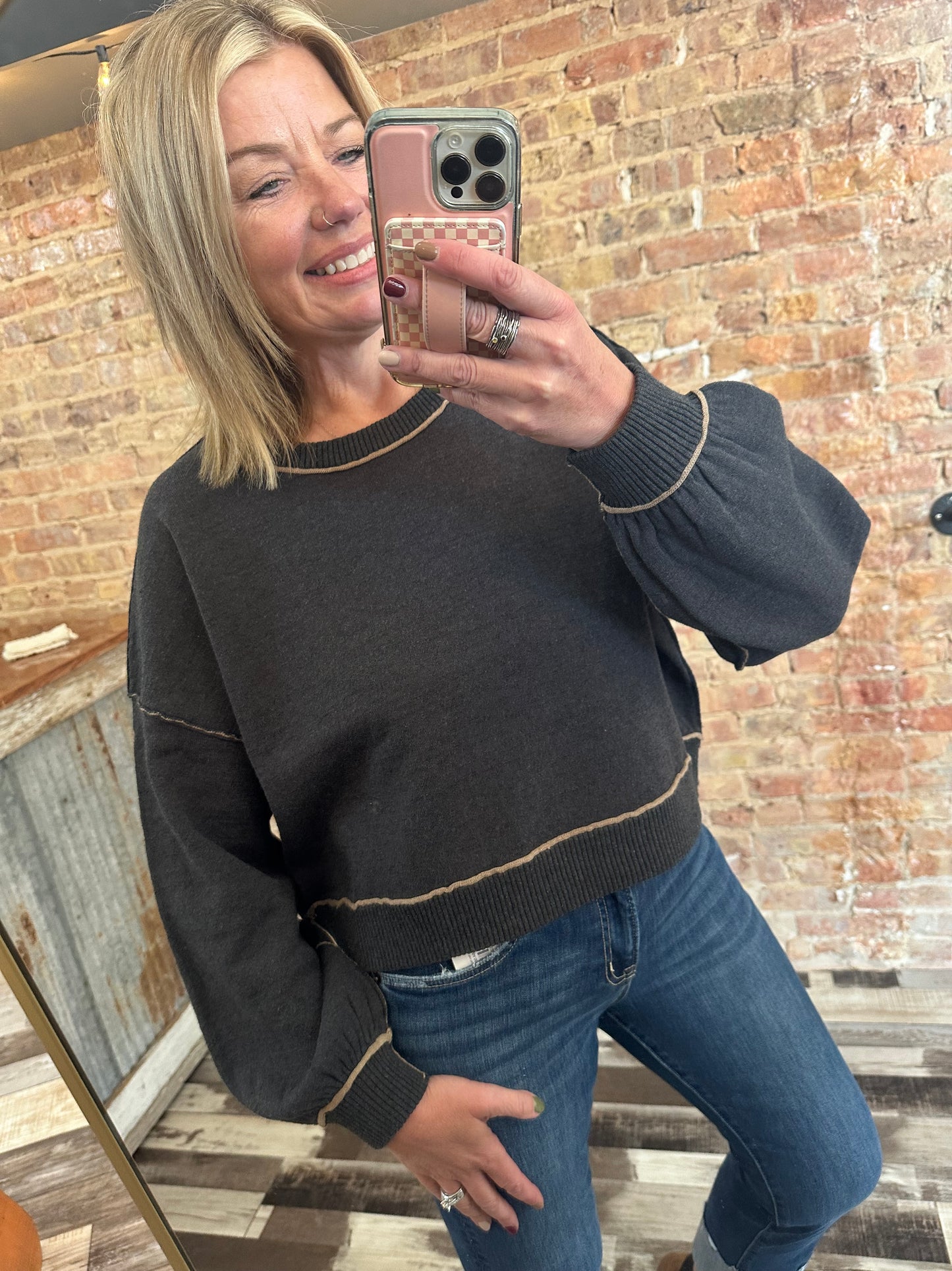 The Marina Contrast Seam Pullover