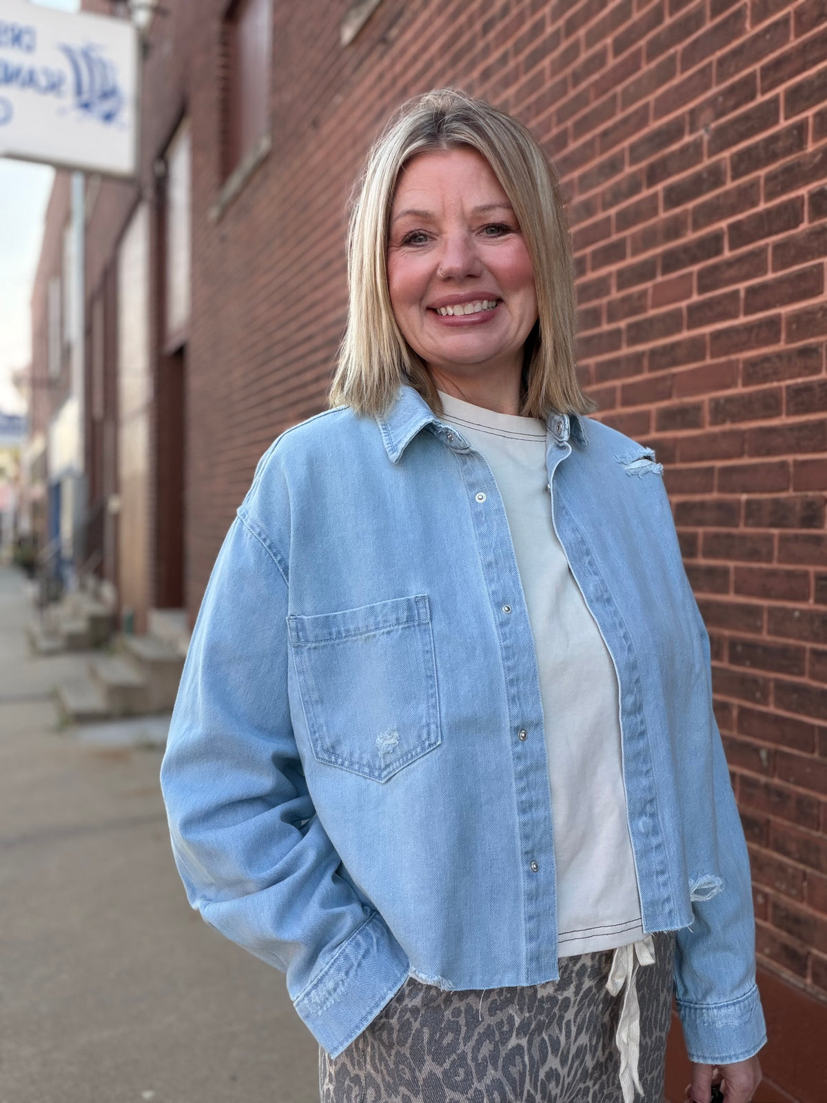 The Lennon Cropped Denim Jacket/Shirt