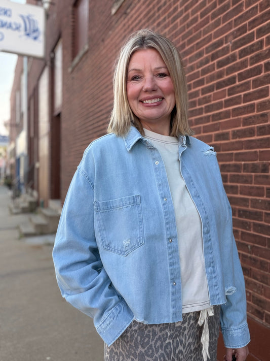 The Lennon Cropped Denim Jacket/Shirt
