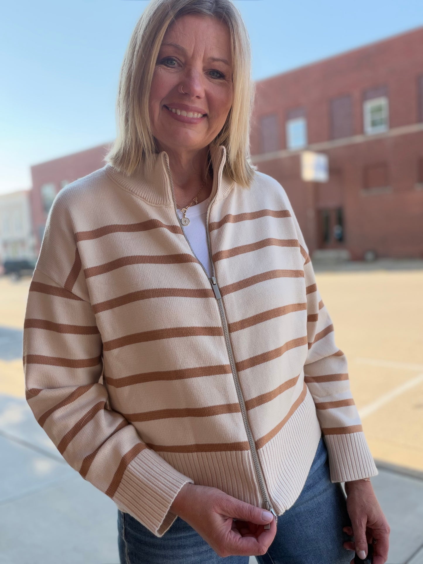 The Charlie 2 Way Zip Up Sweater