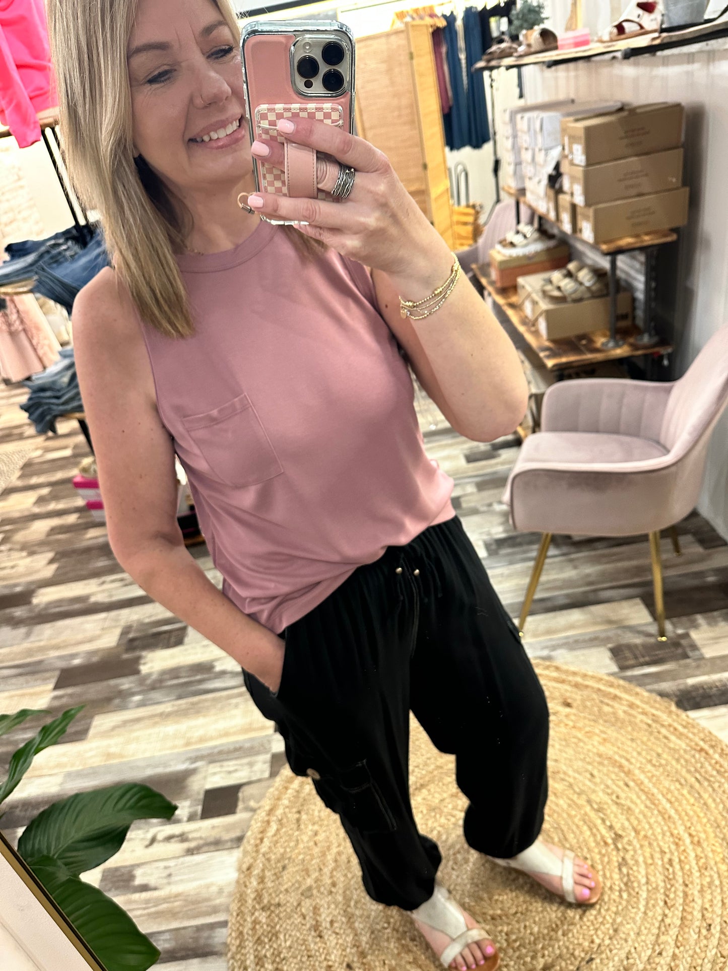 Relaxed Fit Pocket Tank