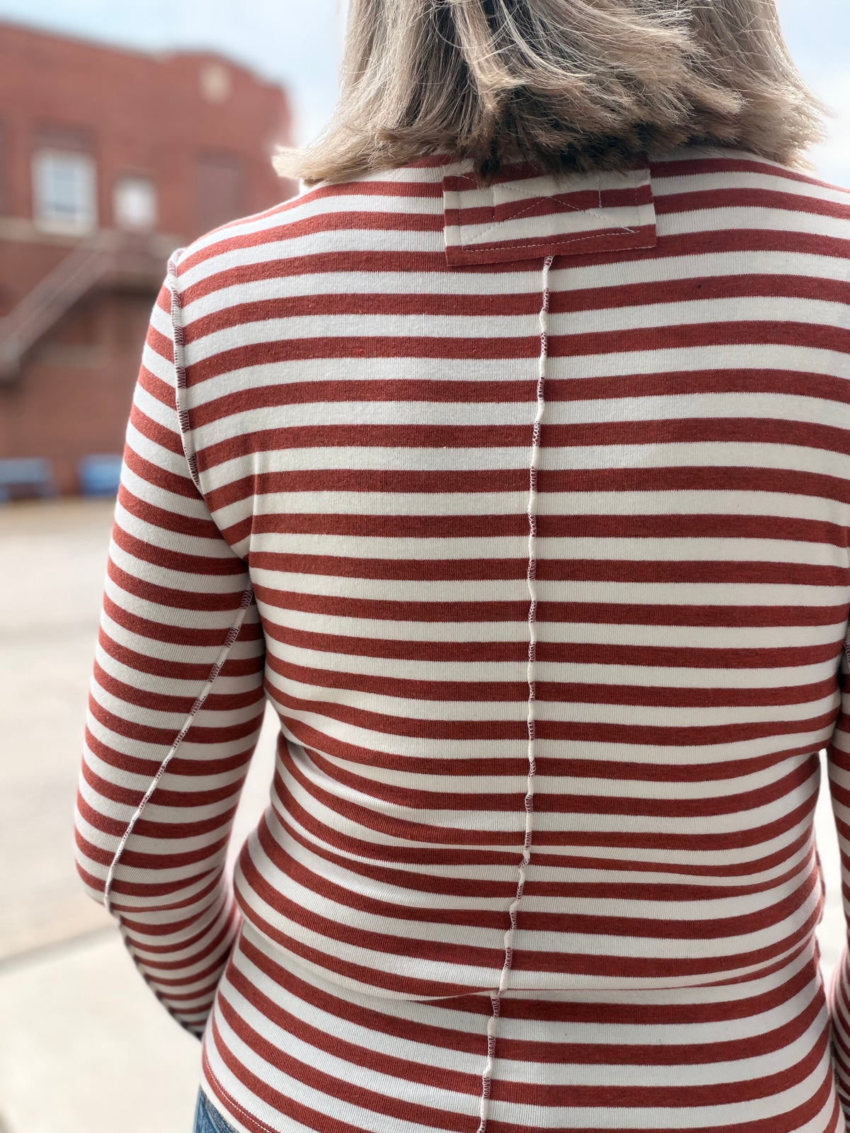 The Skye Seam Turtleneck Knit Top