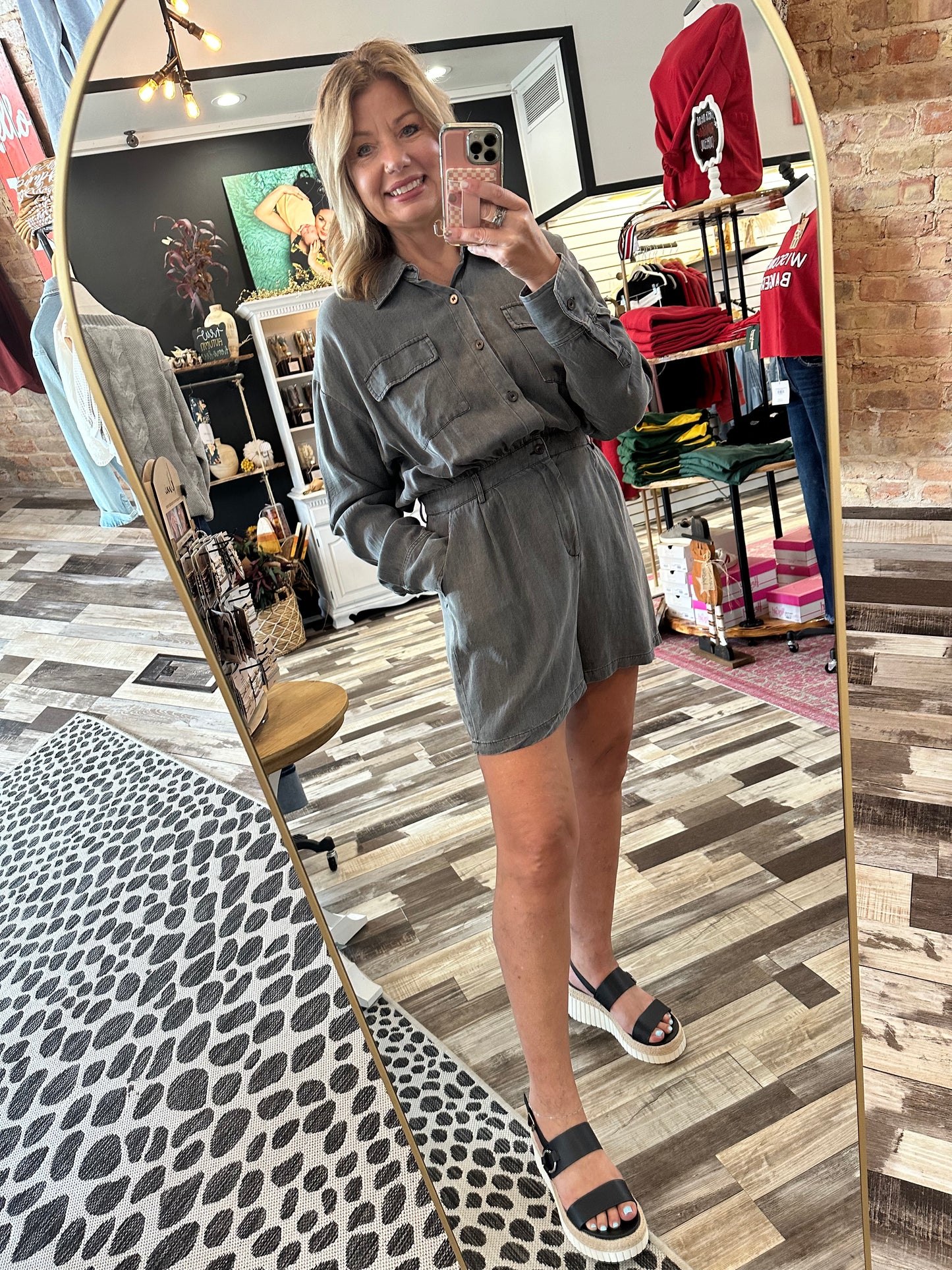 The Audrey Tencel Mineral Washed Romper