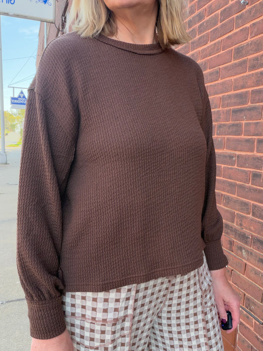 The Maisie Exposed Seam Knit Top