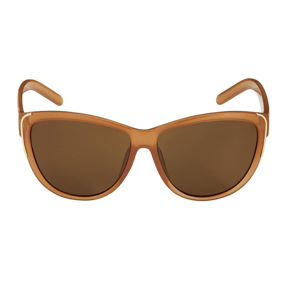 1259 Rose- Cat Eye Gold Accents Sunglasses