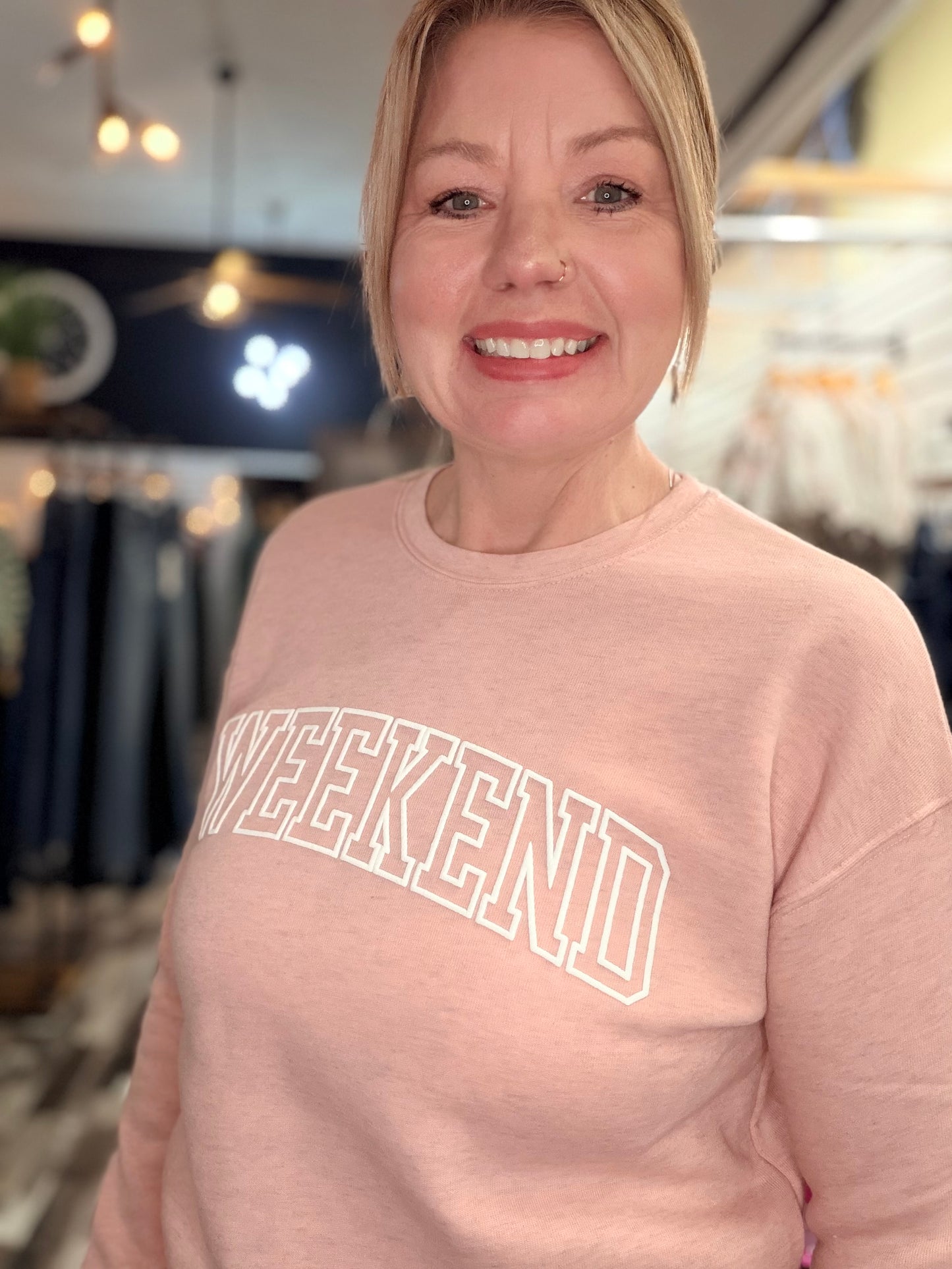 Weekend Puff Print Super Soft Sweatshirt