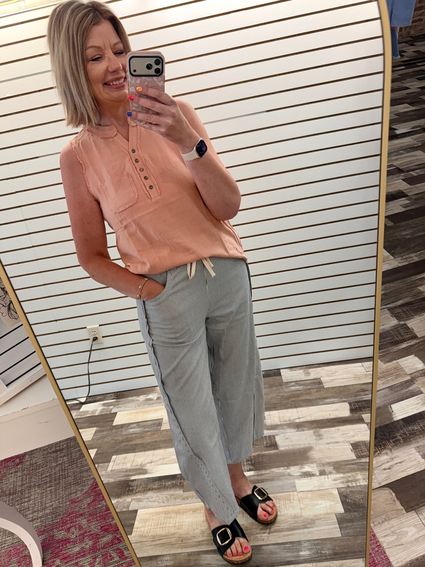 The Elle Striped Relaxed Fit Pants