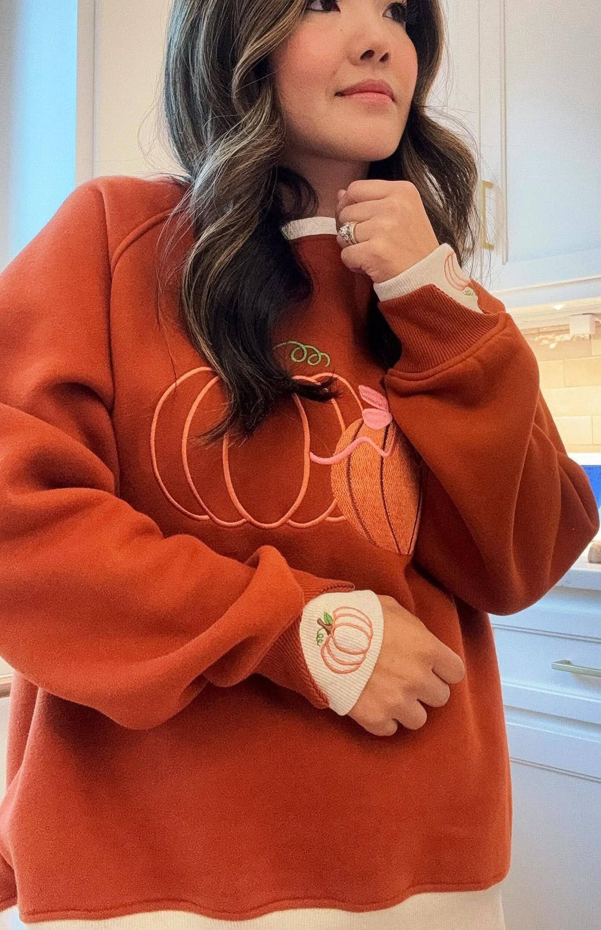 Pretty Little Pumpkins Duo Cuff Sweatshirt