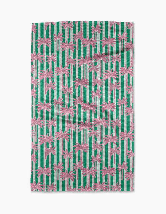 Palm Tree Stripe Tea Towel