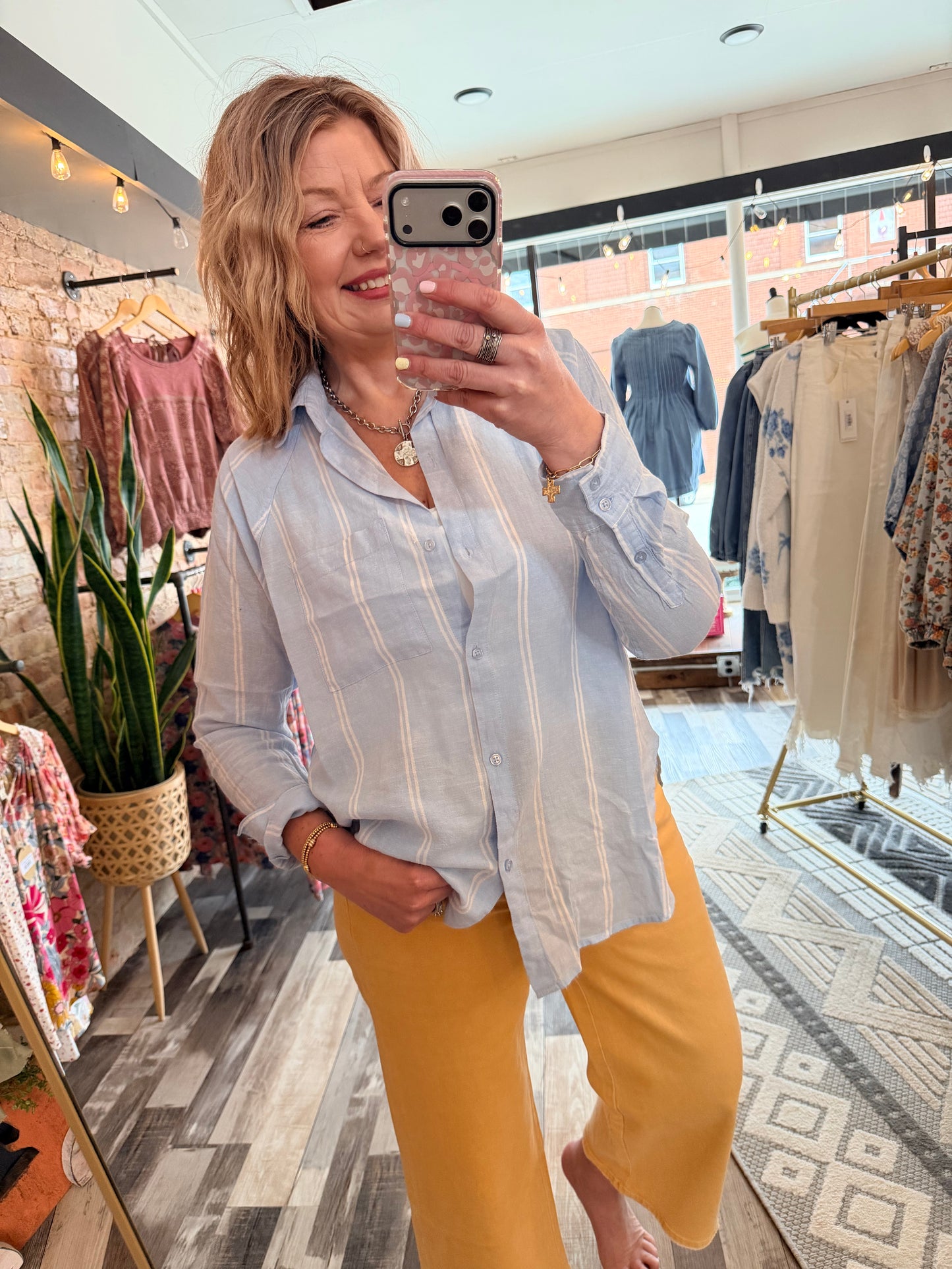 Z Supply Perfect Linen Striped Top