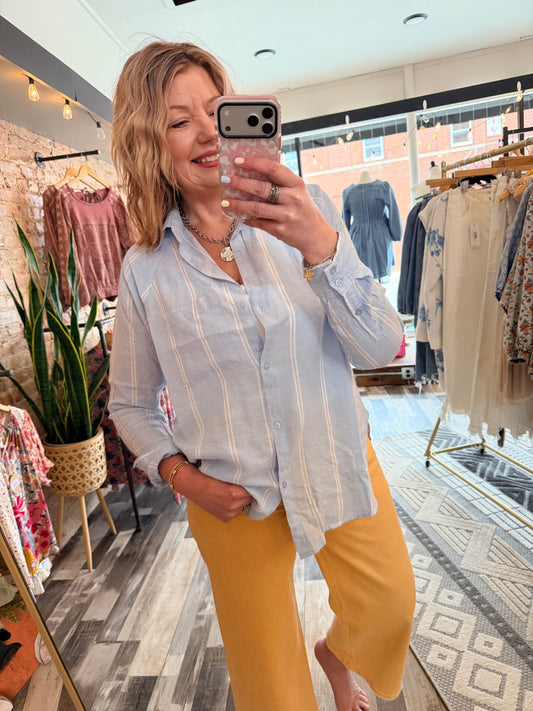 Z Supply Perfect Linen Striped Top