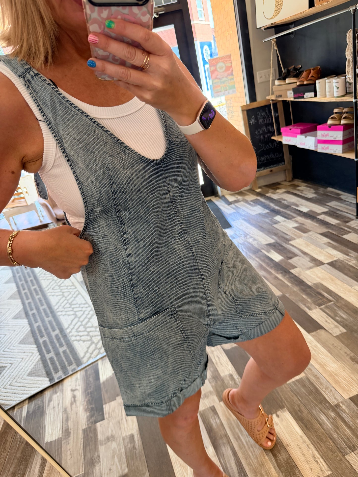 See For Yourself Striped Romper