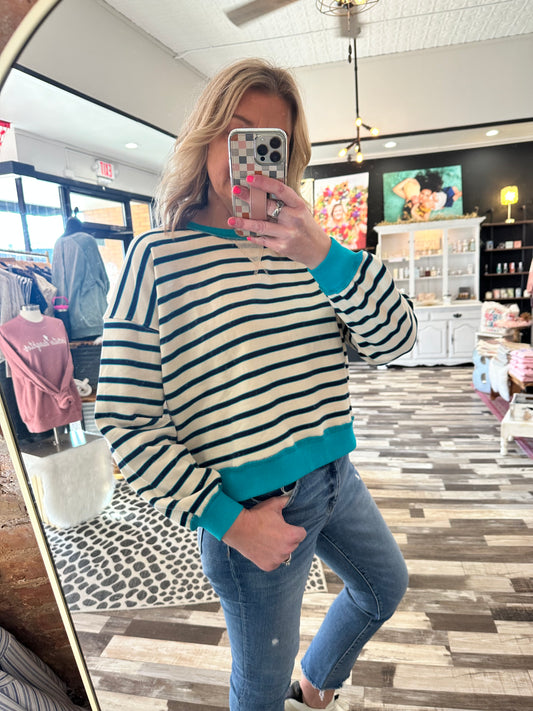 Sex In The City Striped Crew