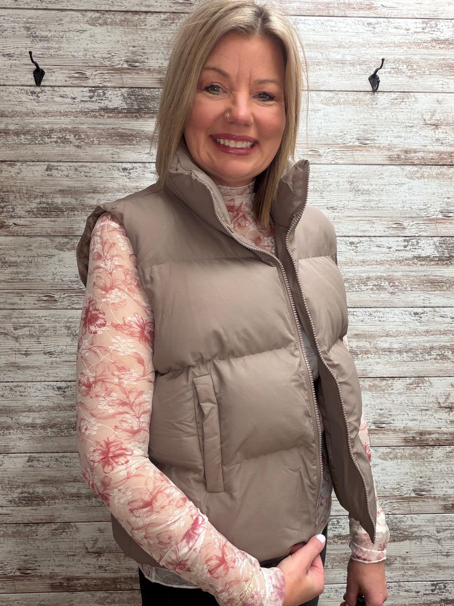 Mesh Floral Print Long Sleeve