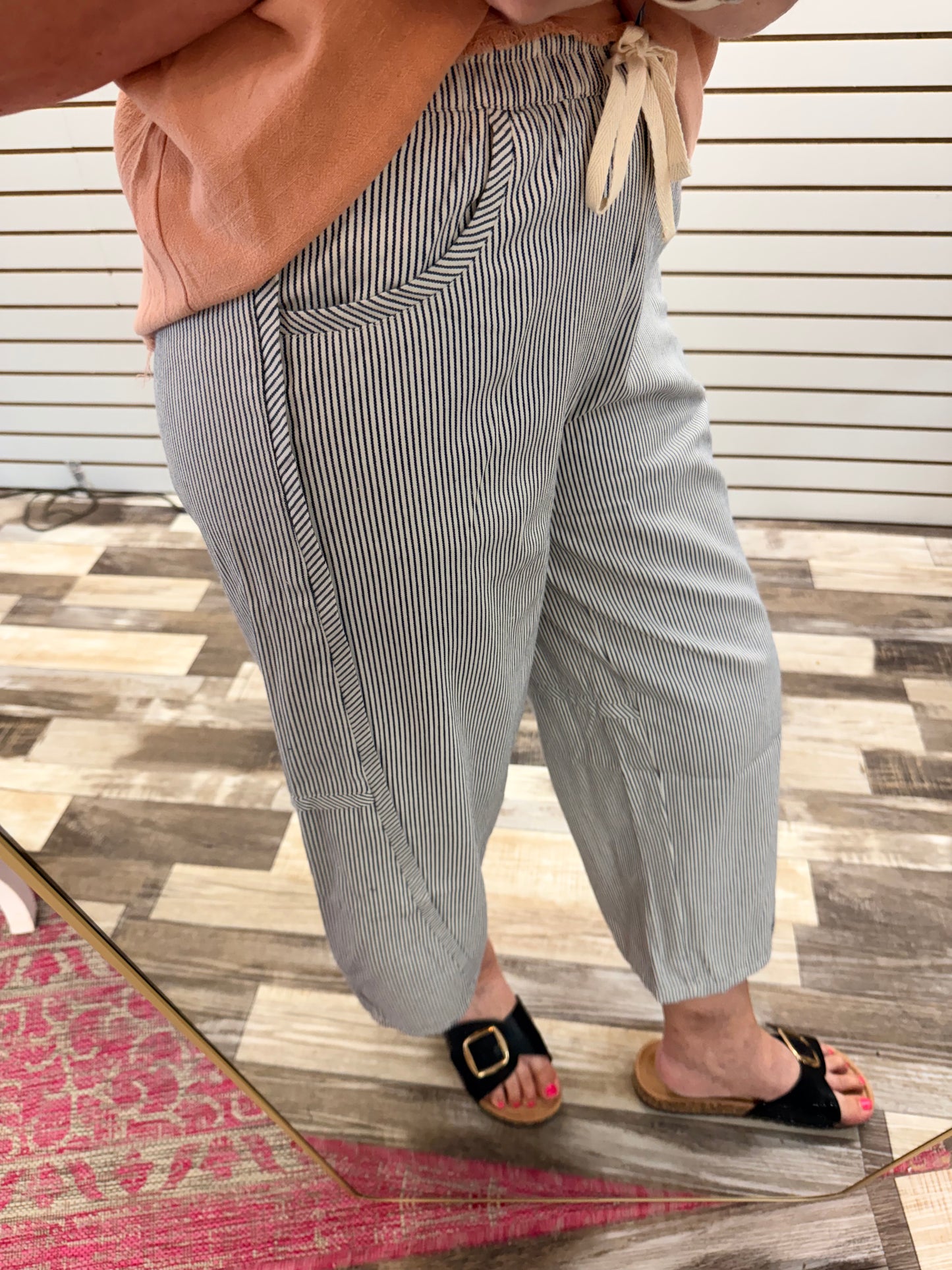 The Elle Striped Relaxed Fit Pants