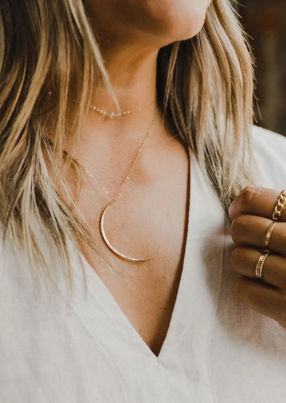 New Moon Pendant | 14kt Gold Fill