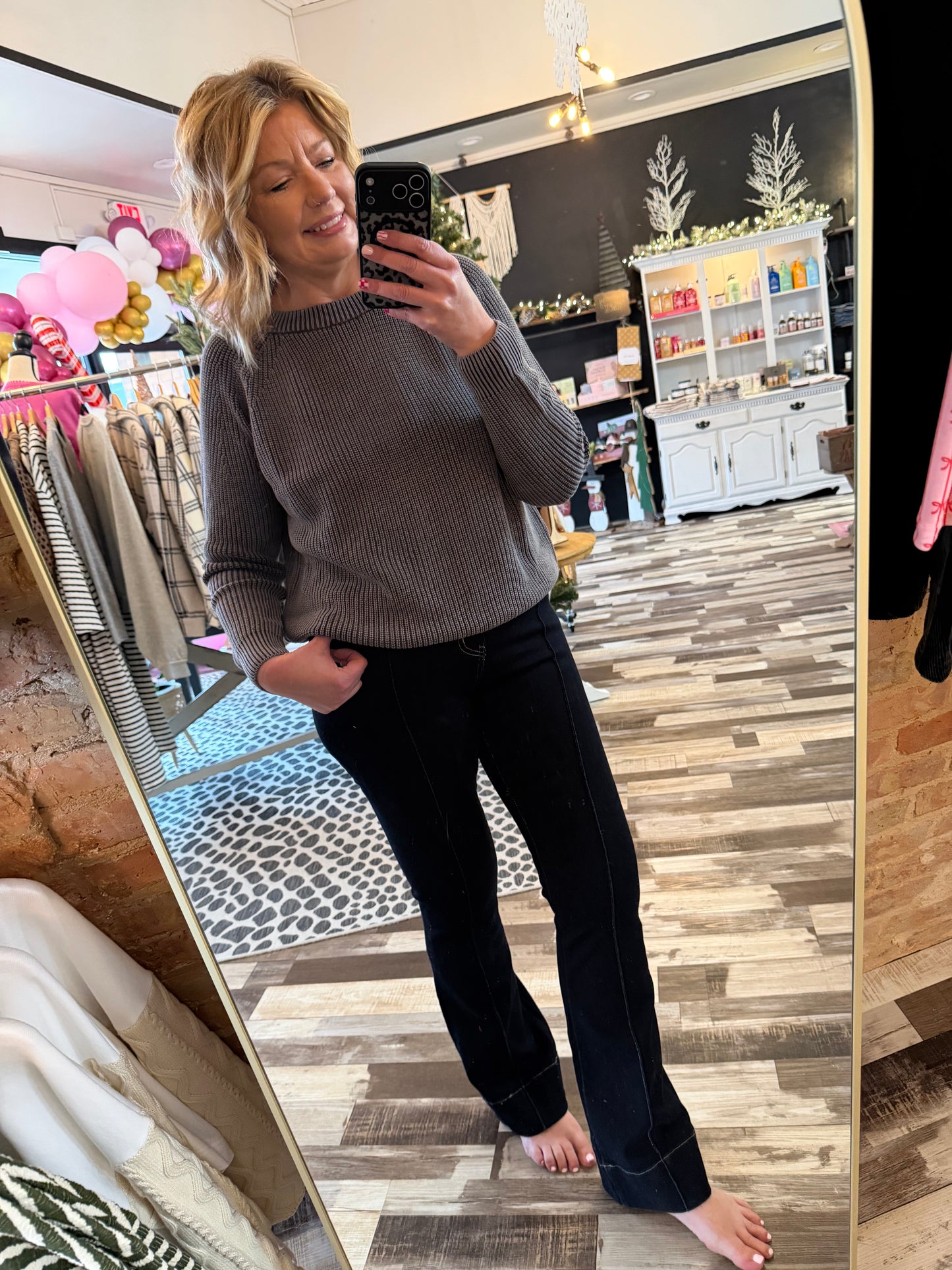 Weekend Time Mineral Washed Sweater