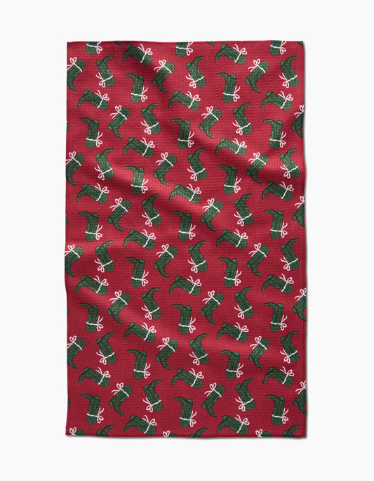 Merry Boots Tea Towel