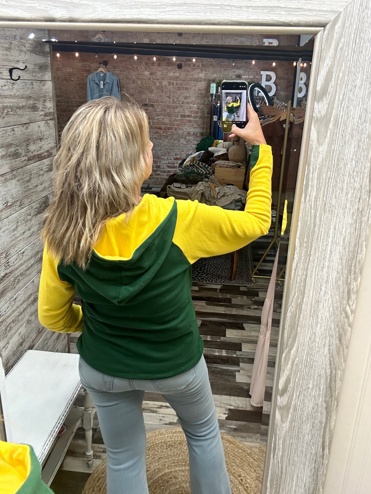 Game Day Green Bay Half Zip Hoodie