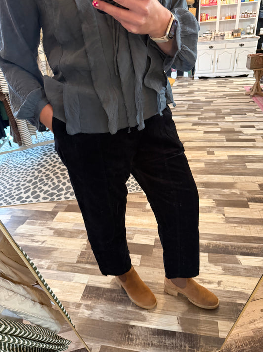 Relaxed Pull On Corduroy Pants