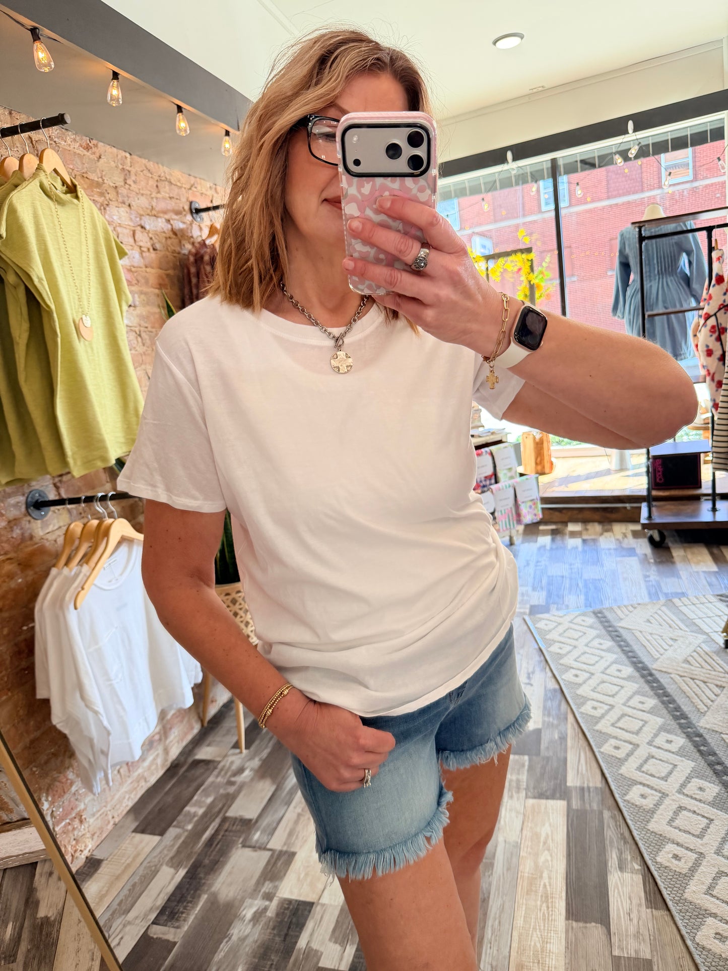 Cotton Boyfriend Round Neck Tee