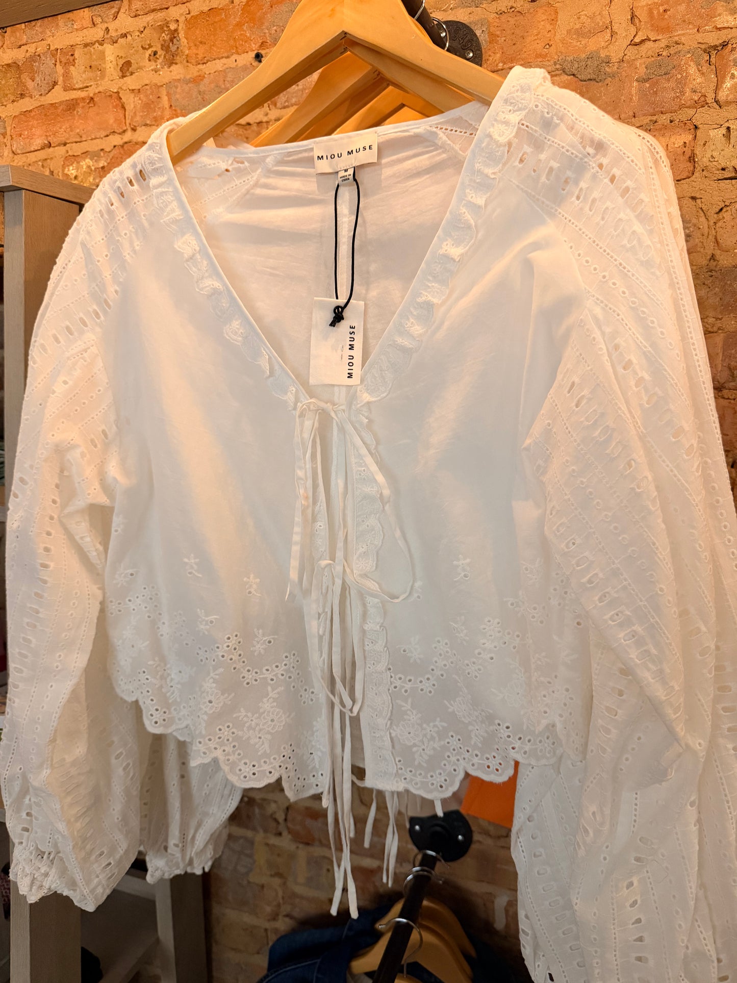 Embroidered Long Sleeve Blouse