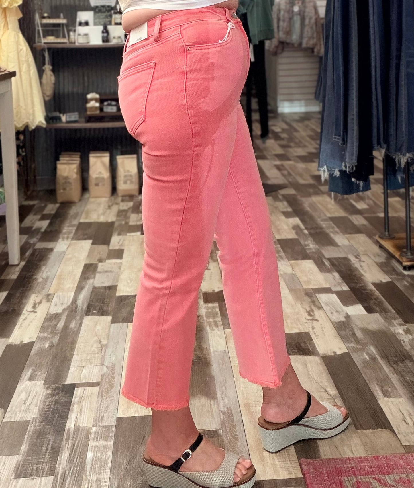 Zenana Acid Washed High Waist Bootcut Jeans