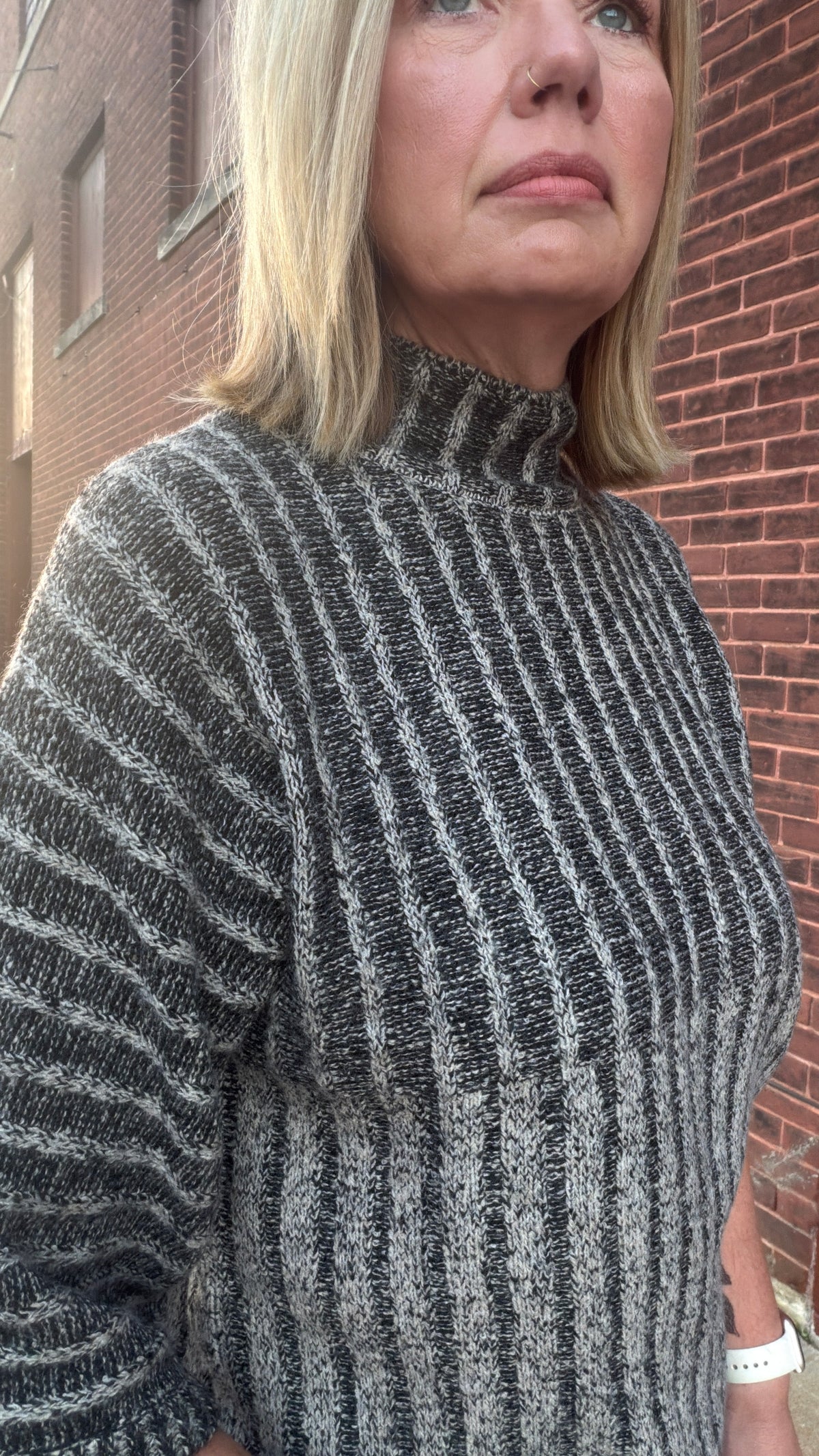 The Everly Ribbed Knit Mock Neck Sweater