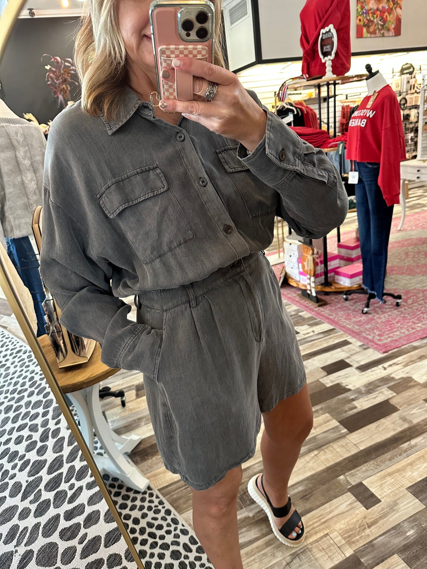 The Audrey Tencel Mineral Washed Romper