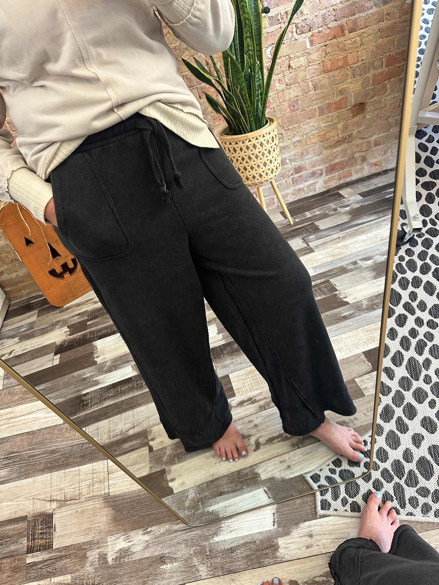 Acid Washed Comfy Casual Pants