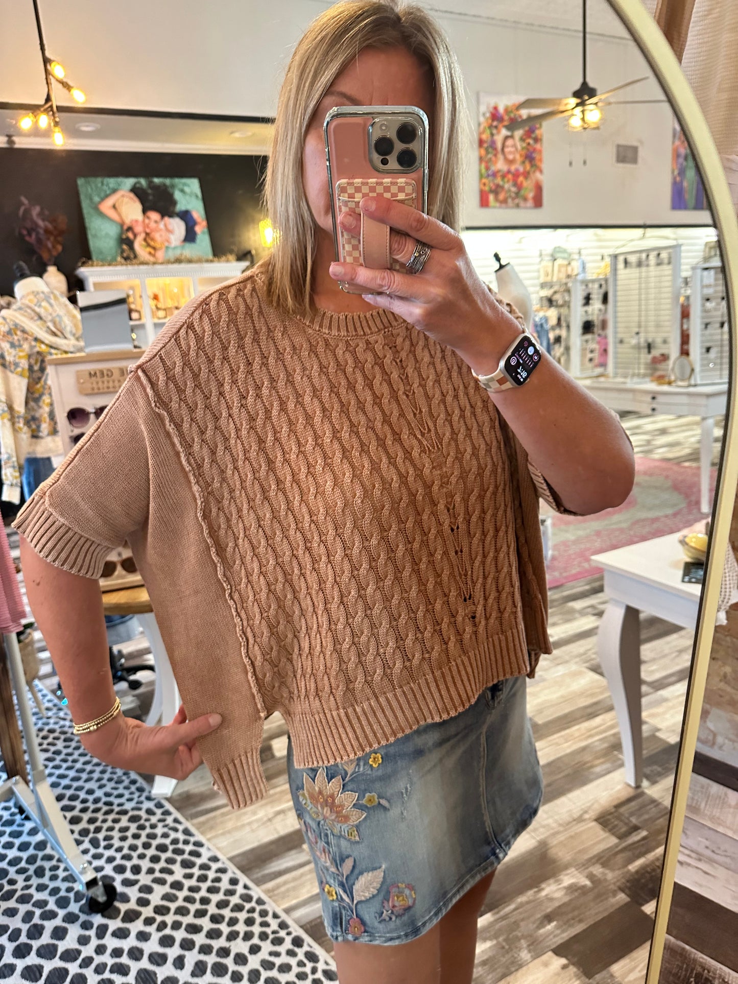 Mineral Washed Knit Sweater Pullover