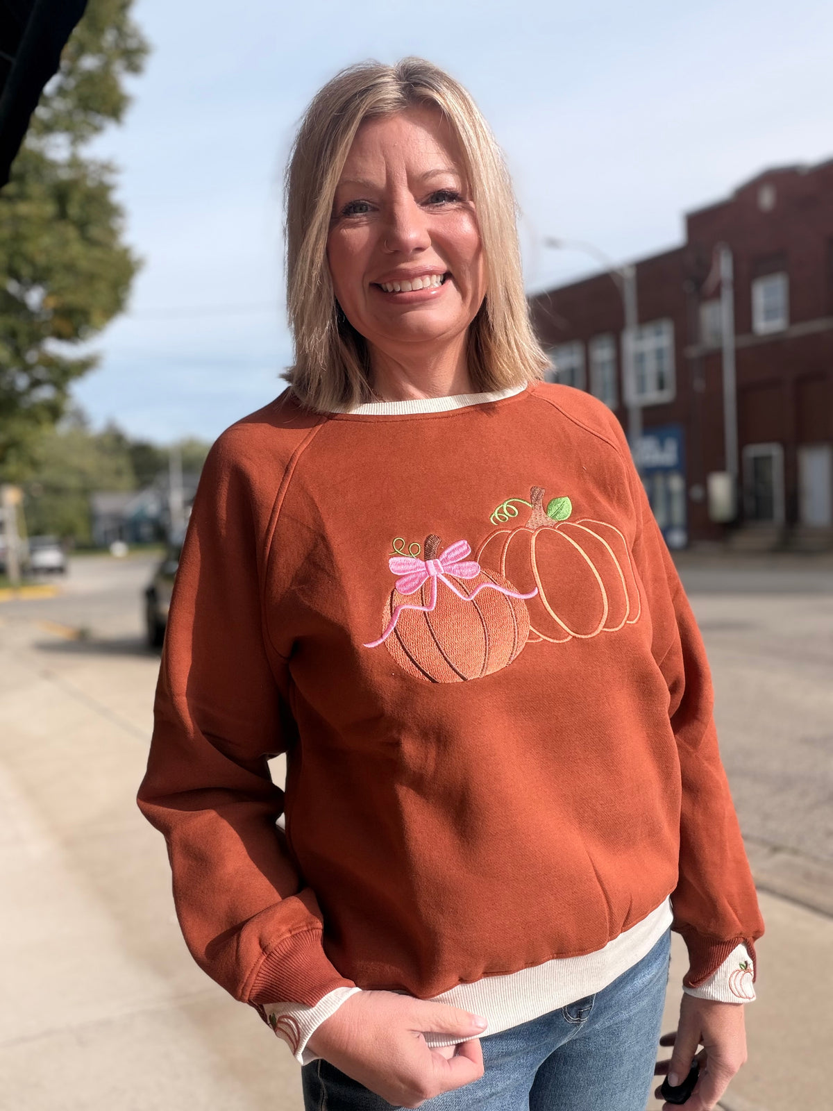 Pretty Little Pumpkins Duo Cuff Sweatshirt