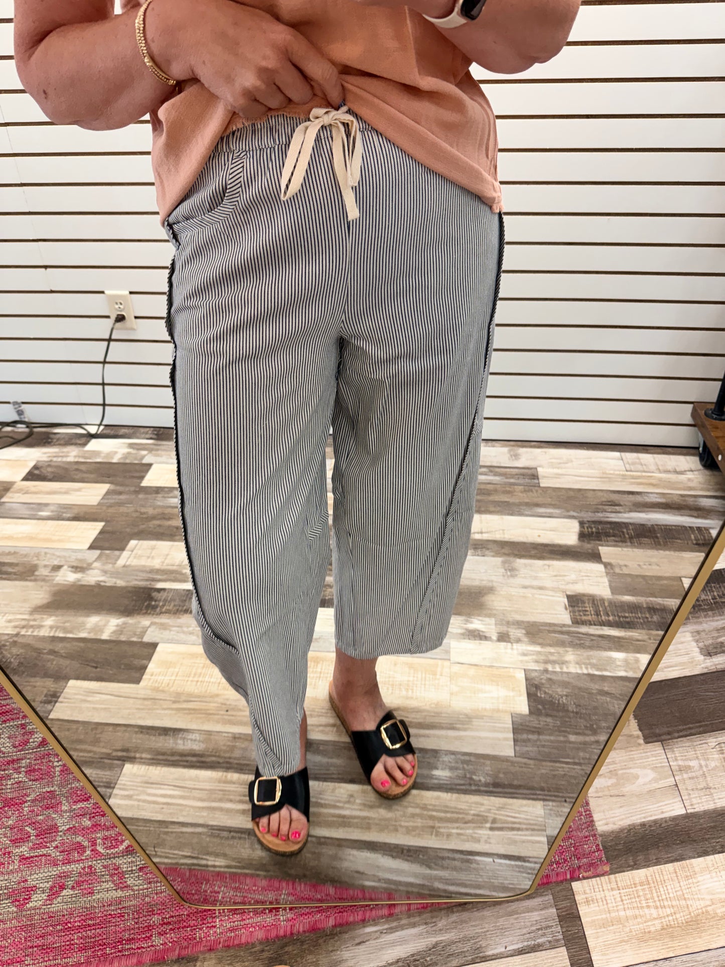 The Elle Striped Relaxed Fit Pants